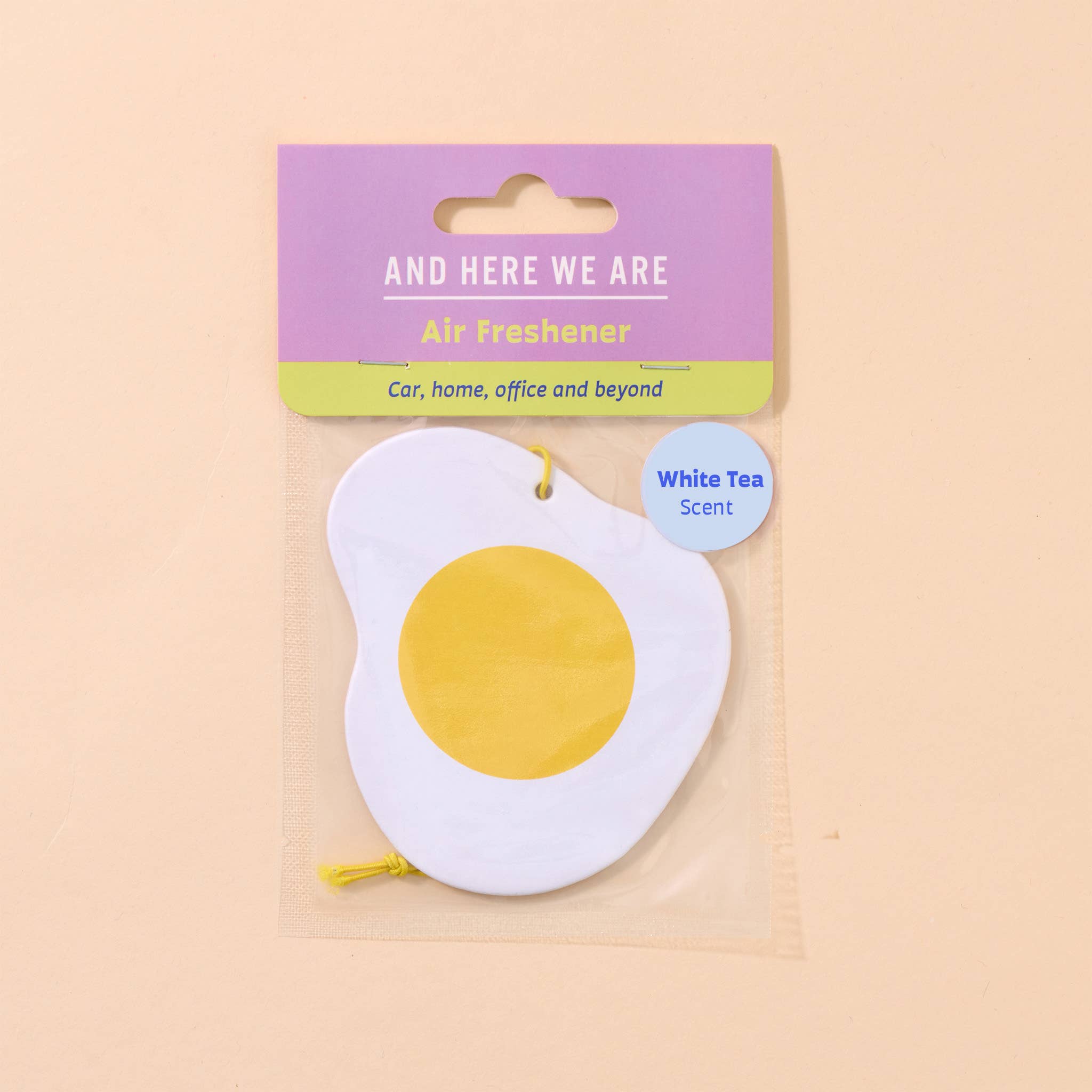 Fried Egg Air Freshener - White Tea Scent - Food, Snack, Breakfast - Stocking stuffer, Holiday, Gift Guide