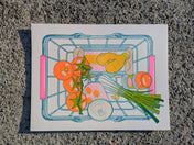 Christina Hu - Tomato Egg | 8.5"x11" Risograph Print