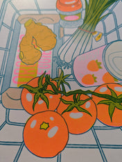 Christina Hu - Tomato Egg | 8.5"x11" Risograph Print