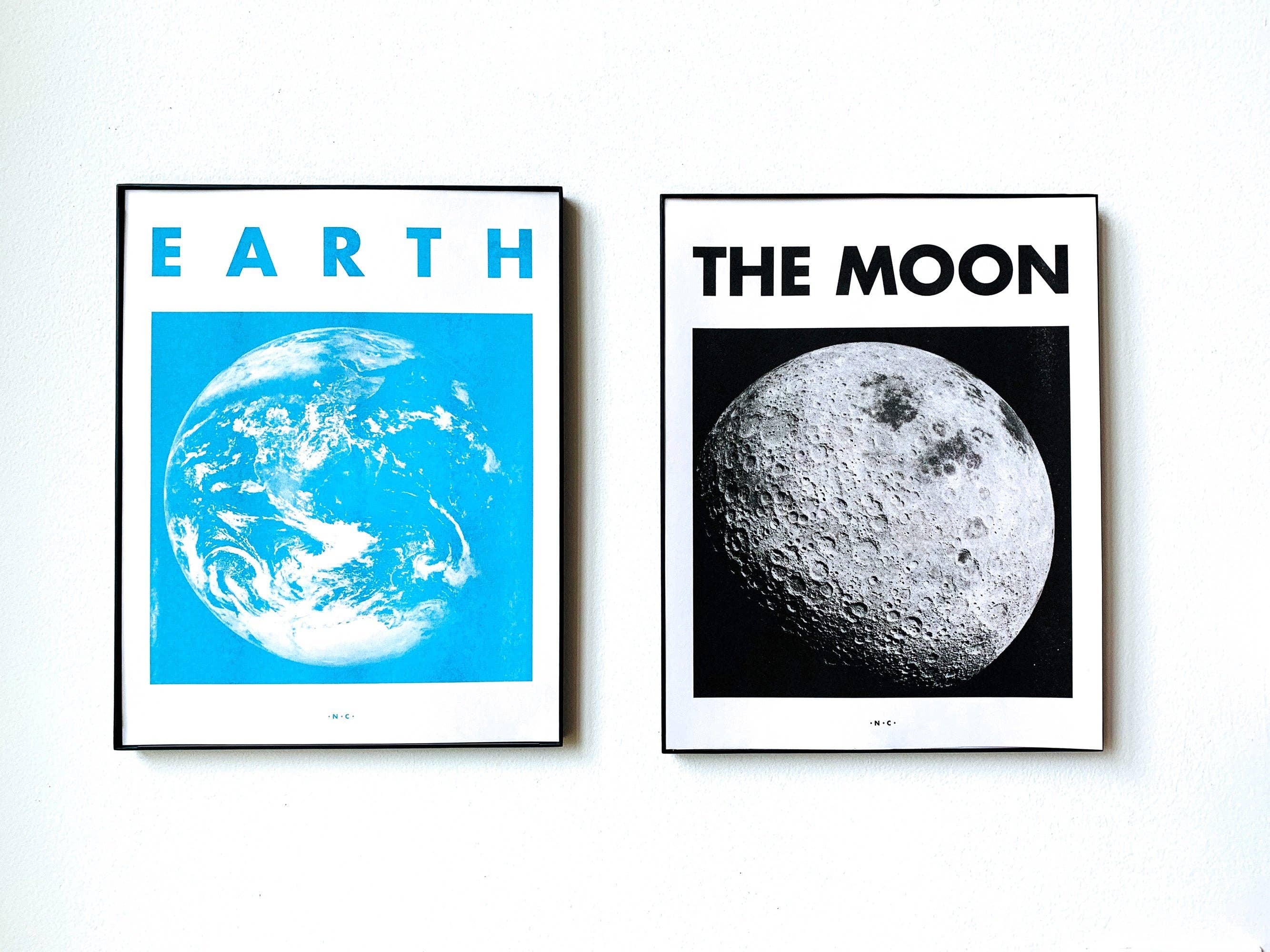 The Moon - Planet Risograph Print