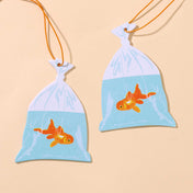 Goldfish in a Bag Air Freshener - Rain Scent - Summer, County Fair, Pet, Fish - Stocking stuffer, Holiday, Gift Guide