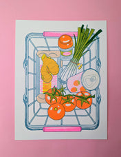 Christina Hu - Tomato Egg | 8.5"x11" Risograph Print
