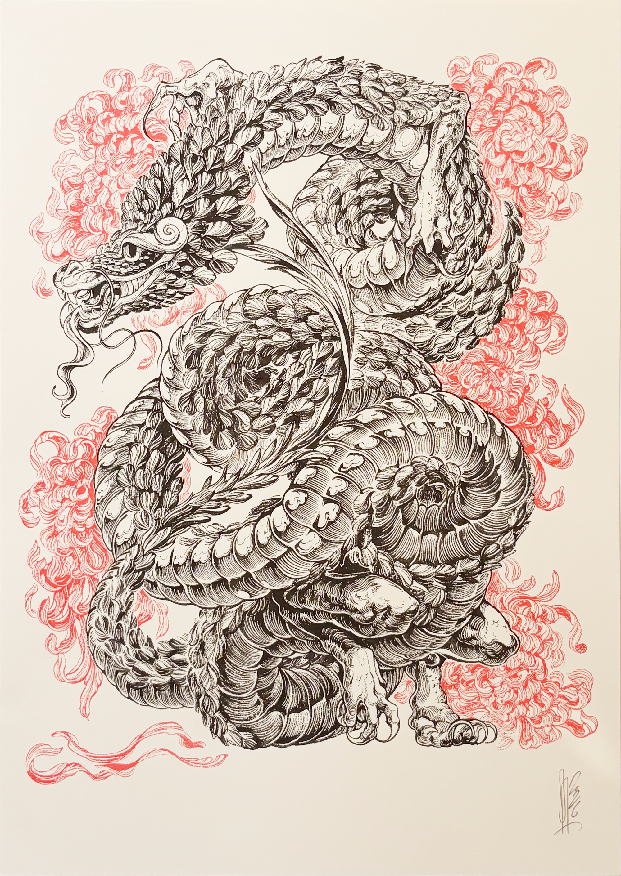 Diego Andrade - YEAR OF THE DRAGON//QUETZALCOATL Print