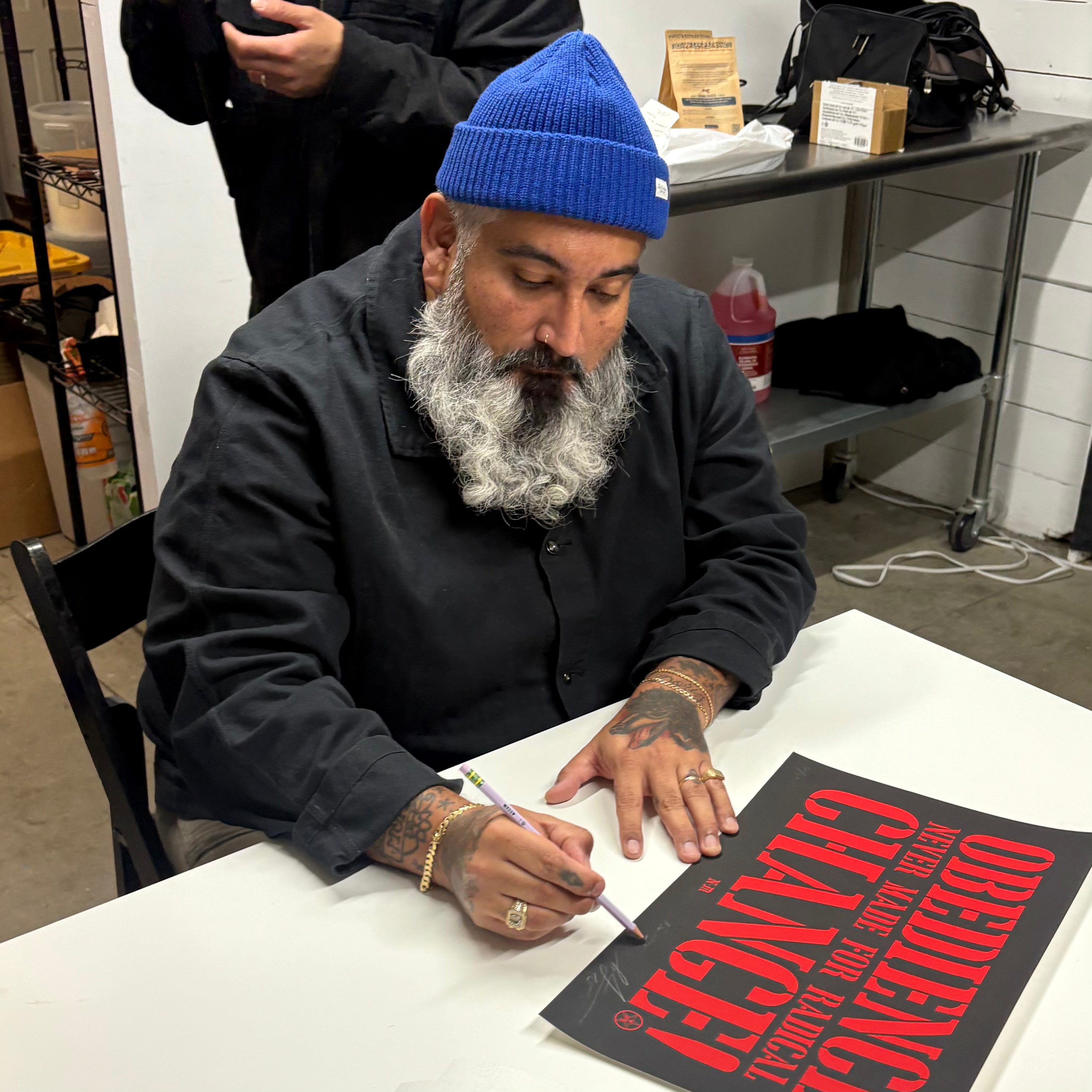 Francisco Reyes Jr. X Shepard Fairey - OBEDIENCE NEVER MADE FOR RADICAL CHANGE!