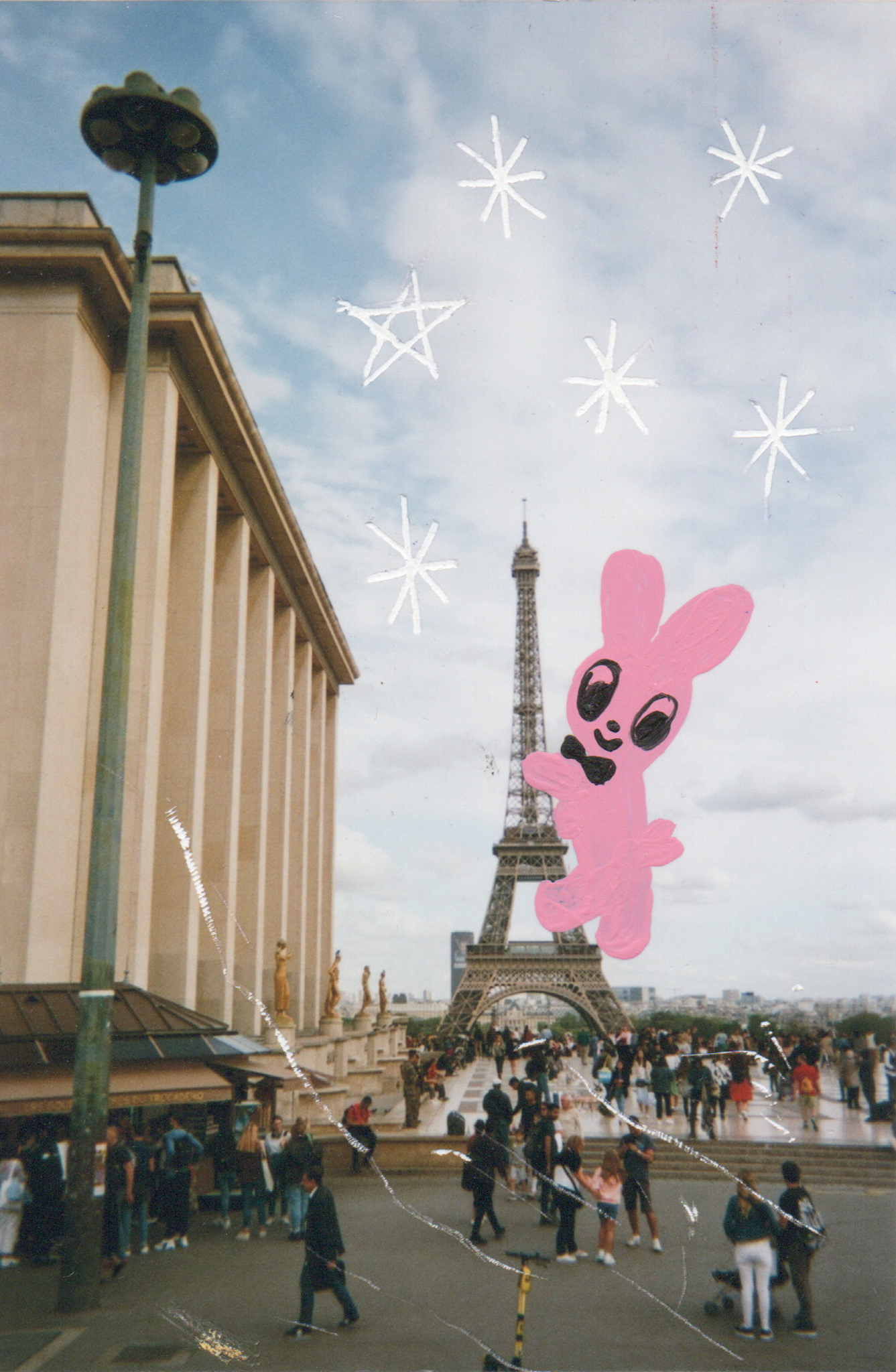 Pink Bunny - Eiffel Tower by Humberto Cruz