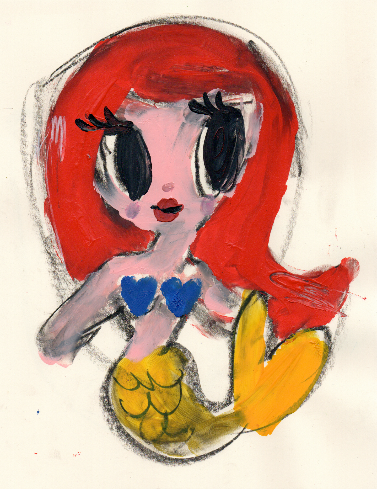 Red Hair, Yellow Tail Mermaid by Humberto Cruz