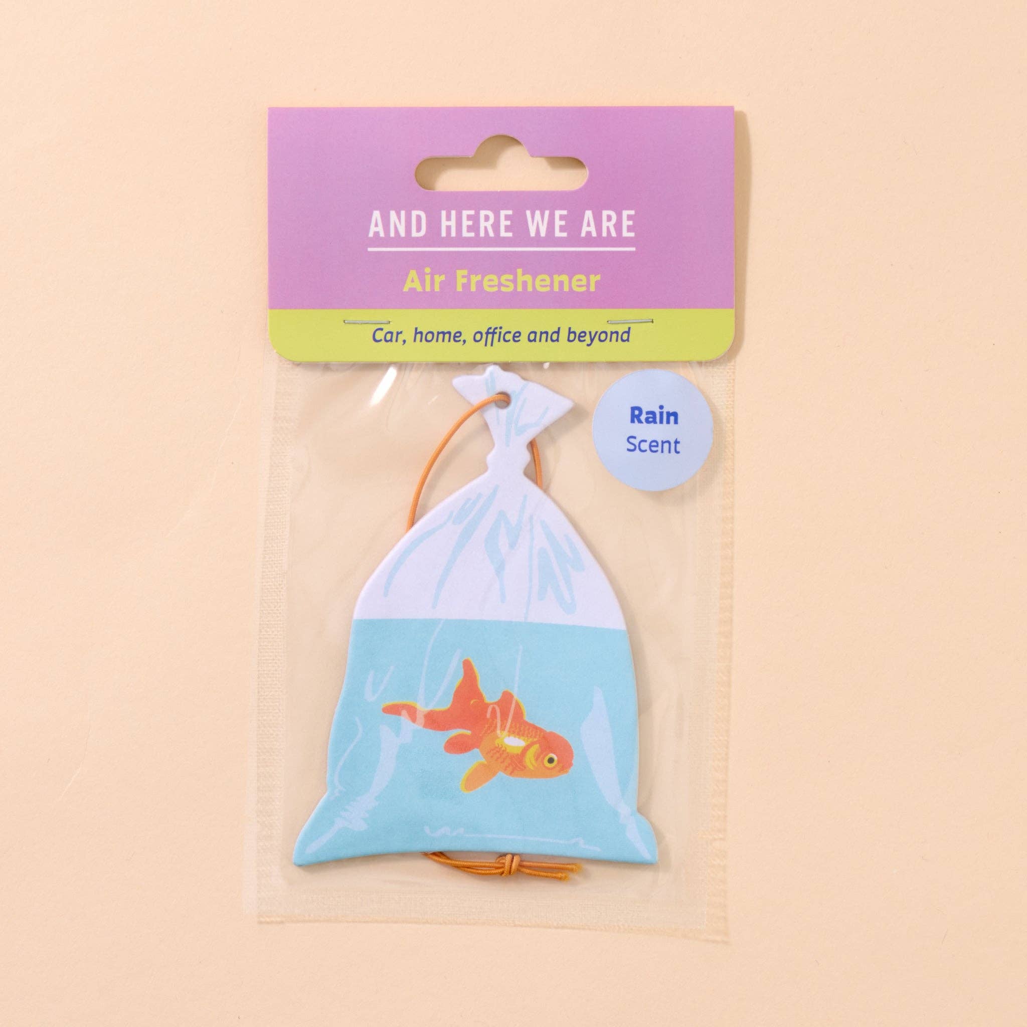 Goldfish in a Bag Air Freshener - Rain Scent - Summer, County Fair, Pet, Fish - Stocking stuffer, Holiday, Gift Guide