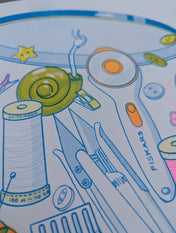 Christina Hu - Butter Cookie Sewing Supplies |  Risograph Print