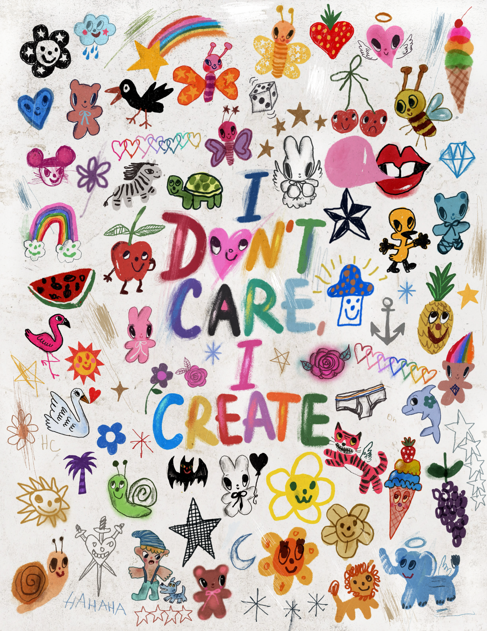 I Don’t Care, I Create giclée print by Humberto Cruz