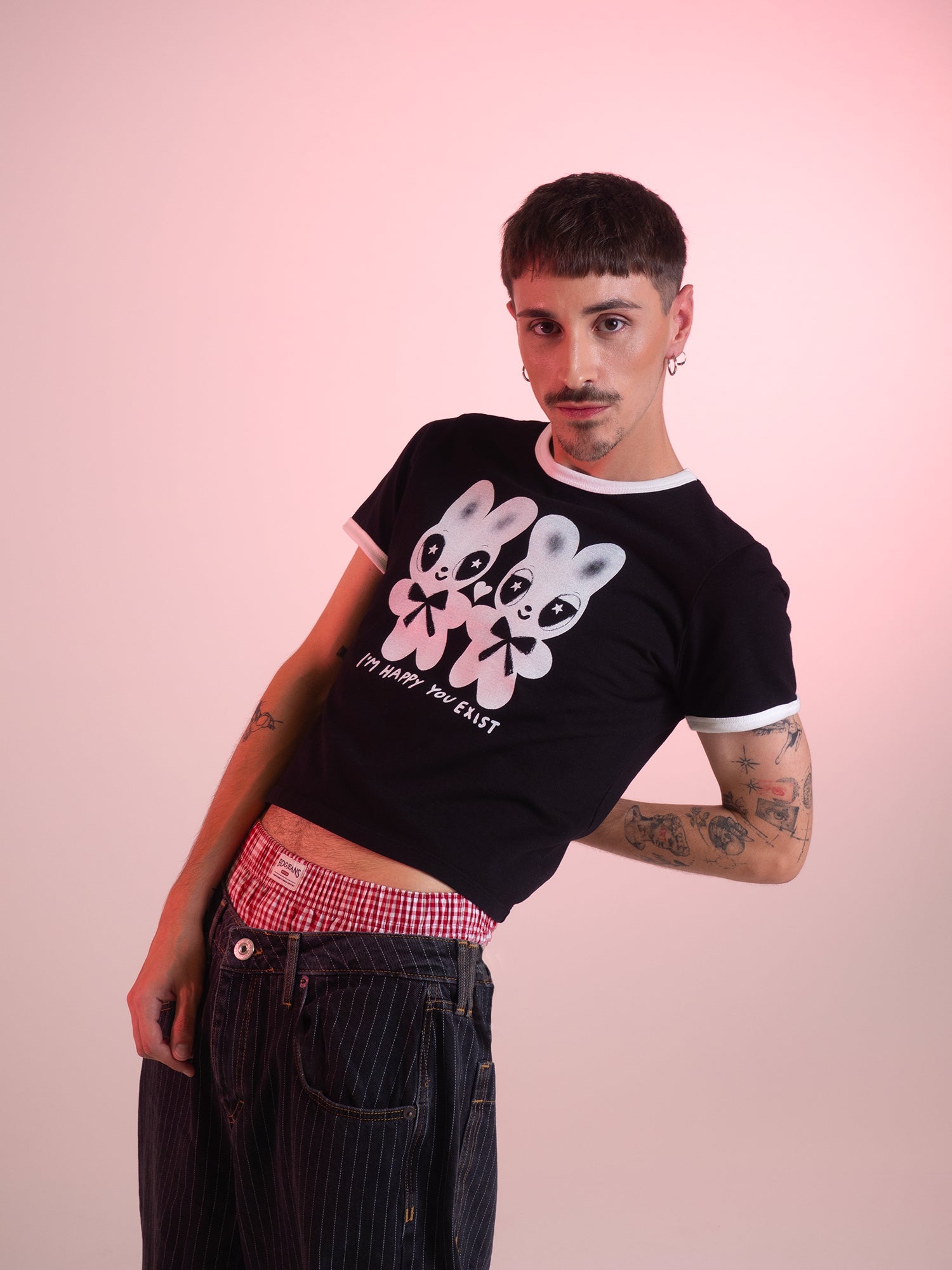 I'm Happy U Exist baby tee by Humberto Cruz