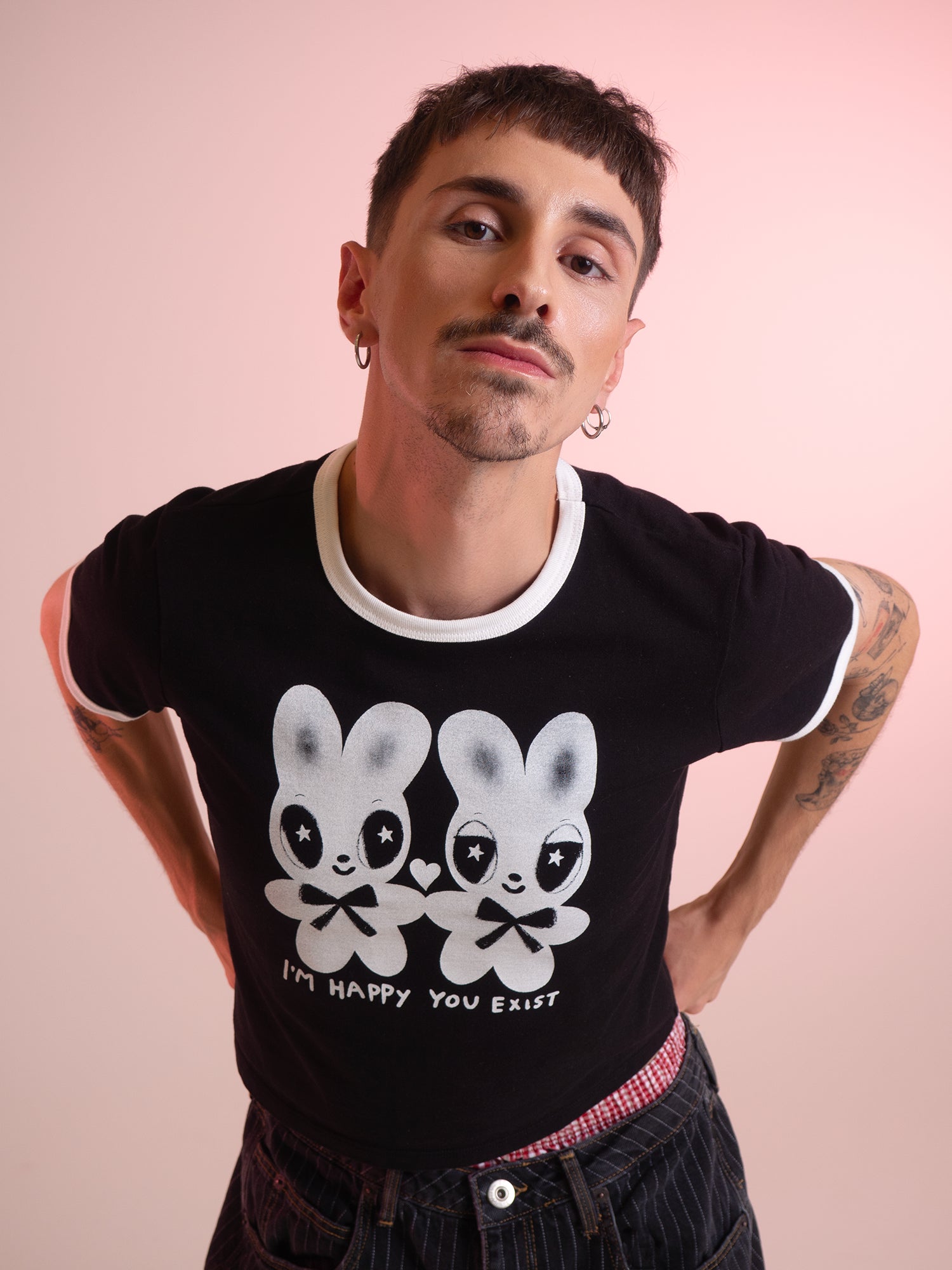 I'm Happy U Exist baby tee by Humberto Cruz