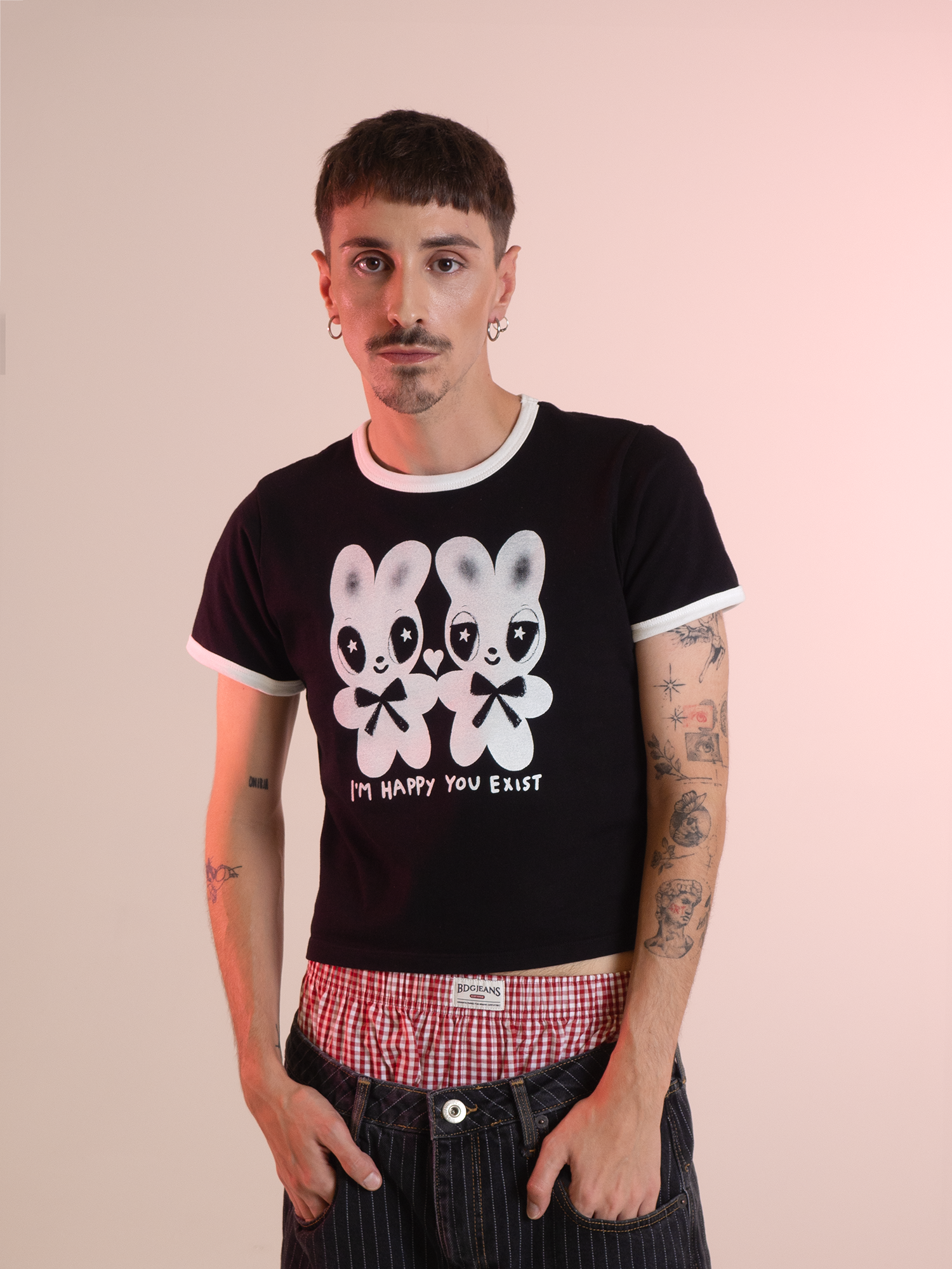 I'm Happy U Exist baby tee by Humberto Cruz